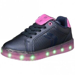 Geox Kids Navy and Pink Light-Up Sneakers